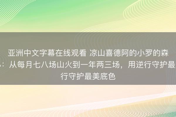 亚洲中文字幕在线观看 凉山喜德阿的小罗的森防初心：从每月七八场山火到一年两三场，用逆行守护最美底色