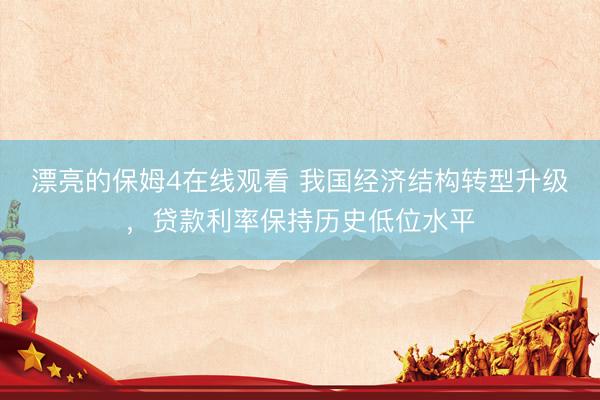 漂亮的保姆4在线观看 我国经济结构转型升级，贷款利率保持历史低位水平