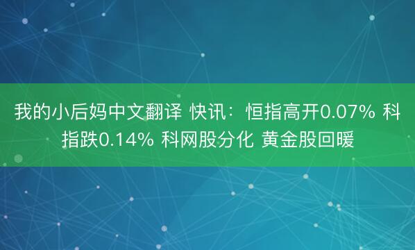 我的小后妈中文翻译 快讯：恒指高开0.07% 科指跌0.14% 科网股分化 黄金股回暖