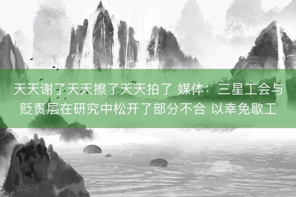 天天谢了天天擦了天天拍了 媒体：三星工会与贬责层在研究中松开了部分不合 以幸免歇工