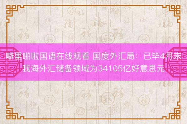 噼里啪啦国语在线观看 国度外汇局：已毕4月末我海外汇储备领域为34105亿好意思元