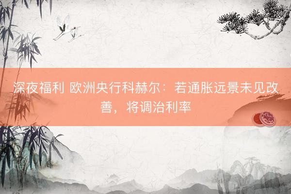 深夜福利 欧洲央行科赫尔：若通胀远景未见改善，将调治利率