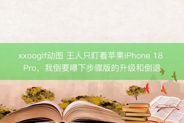 xxoogif动图 王人只盯着苹果iPhone 18 Pro，我倒要曝下步骤版的升级和倒退