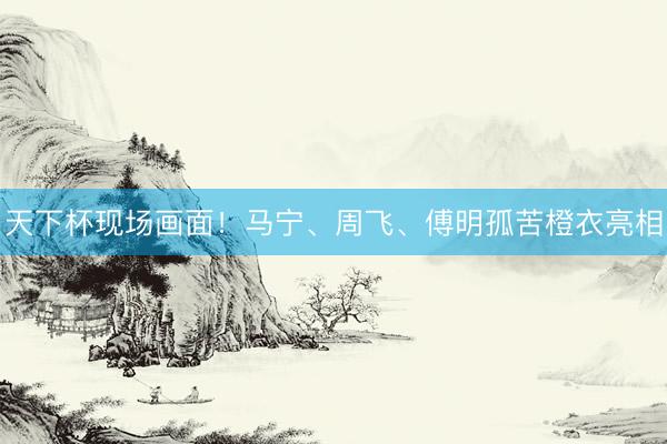 天下杯现场画面！马宁、周飞、傅明孤苦橙衣亮相