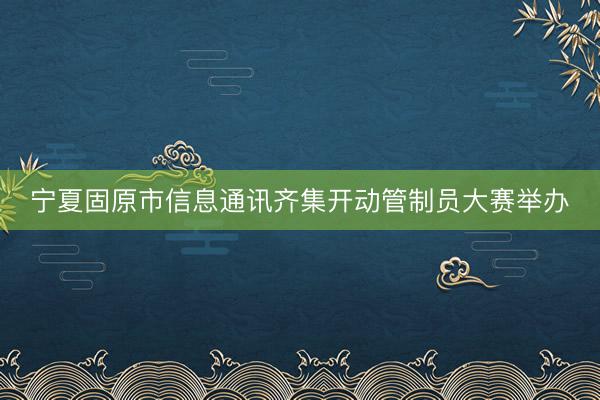 宁夏固原市信息通讯齐集开动管制员大赛举办